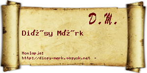 Diósy Márk névjegykártya