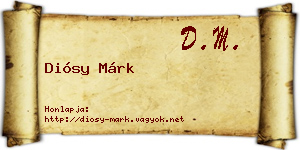 Diósy Márk névjegykártya